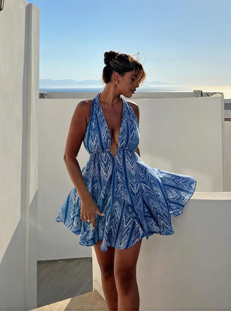 Abito A-Line con Scollo Halter