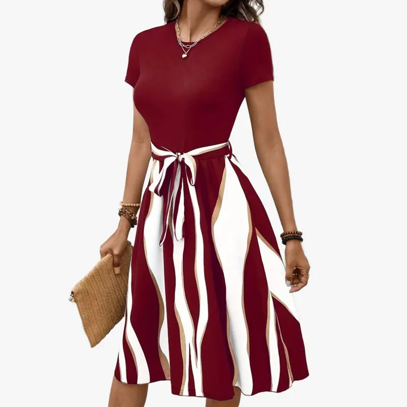 Abito Casual Chic con Gonna Fluttuante