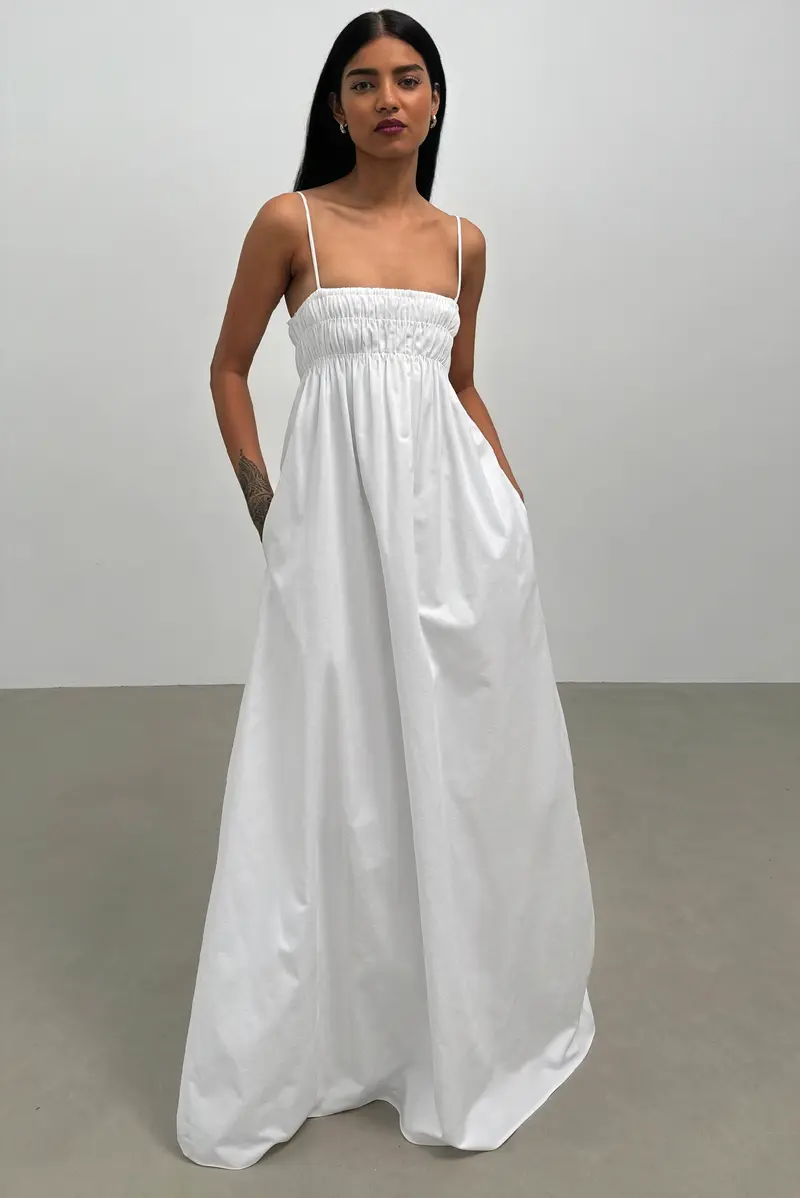 Abito Maxi con Bretelle Sottili