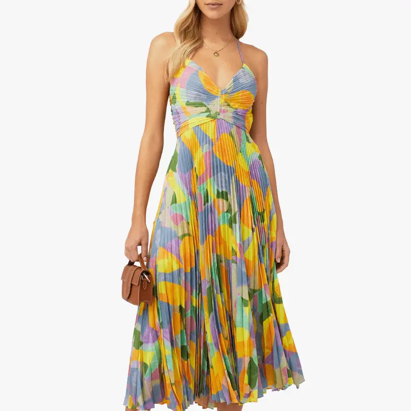 Abito Midi con Scollo a Cuore