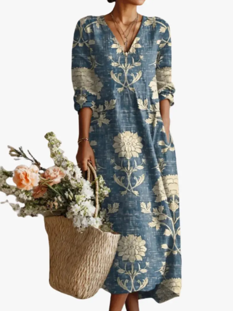 ABSTRACT PRINT DRESS FOR WOMEN