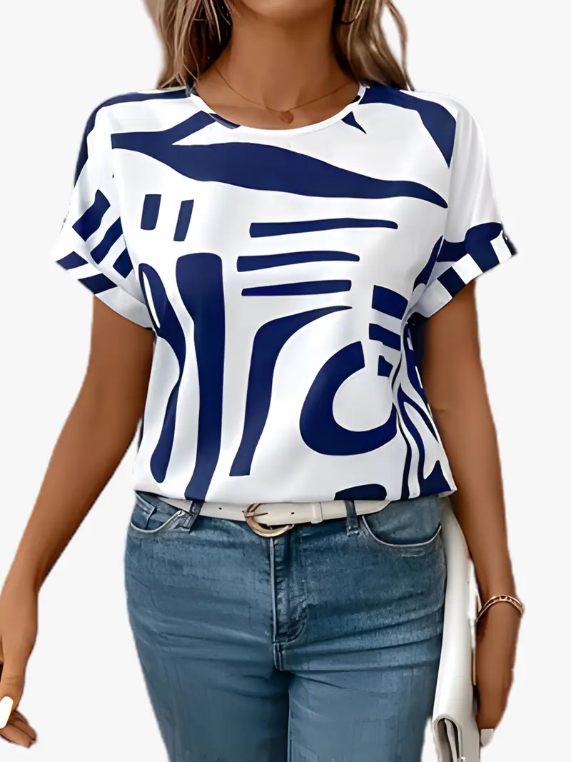 ABSTRACT T-SHIRT FOR WOMEN