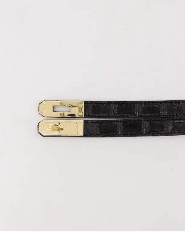 Addison riem - zwart croco
