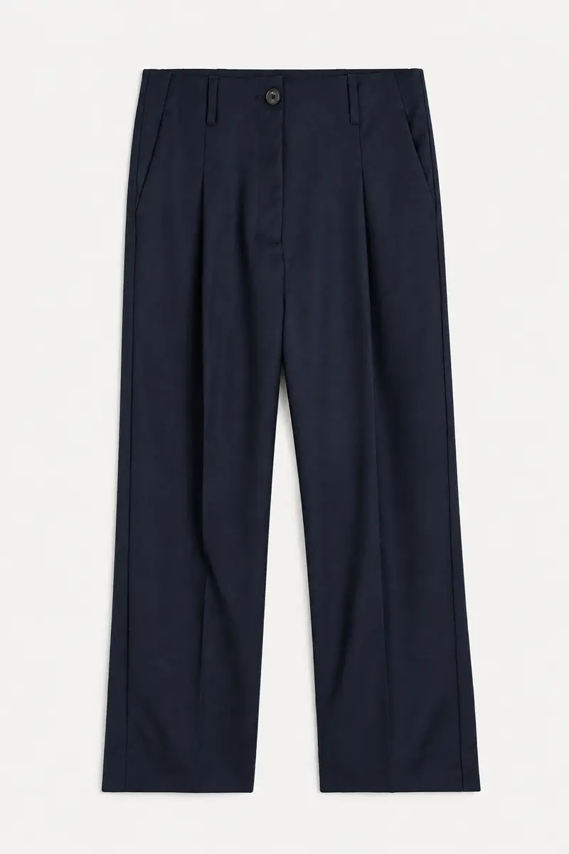 Aiayu - Broek - Toto Pant Fine Wool - Black Navy
