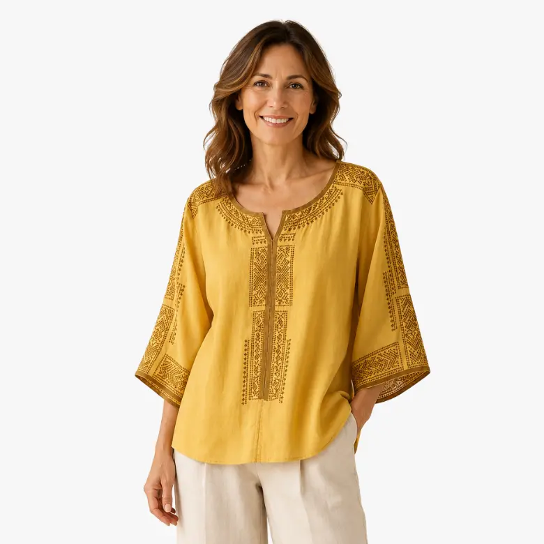 AIRY EMBROIDERED BLOUSE FOR WOMEN
