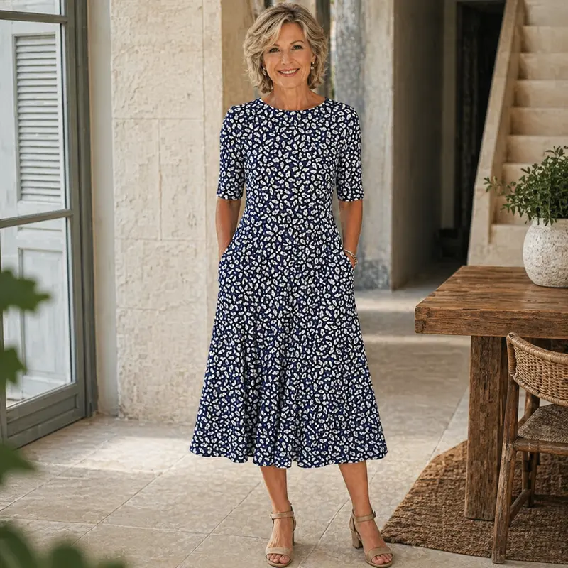 Aisha™ Effortless Floral Midi Dress