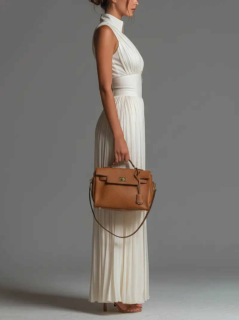 ALENJA | Plissierter Chiffon-Jumpsuit mit weitem Bein
