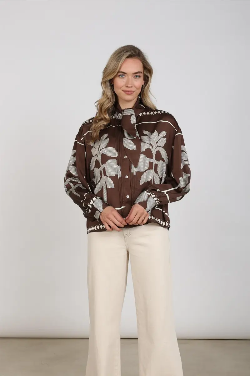Alexandra Blouse Tie Cross
