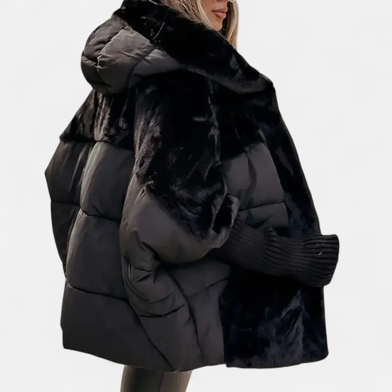 Alice™ | Oversized Hooded Patchwork Puffer Jacket