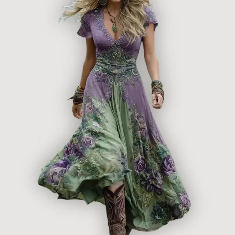 ALINA – BOHO MAXI DRESS