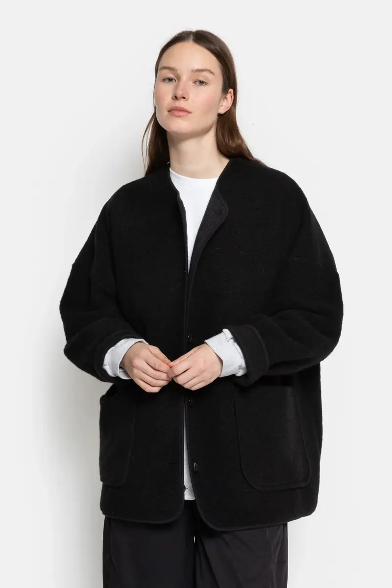 Âme antwerp hannah wool mix black jacket