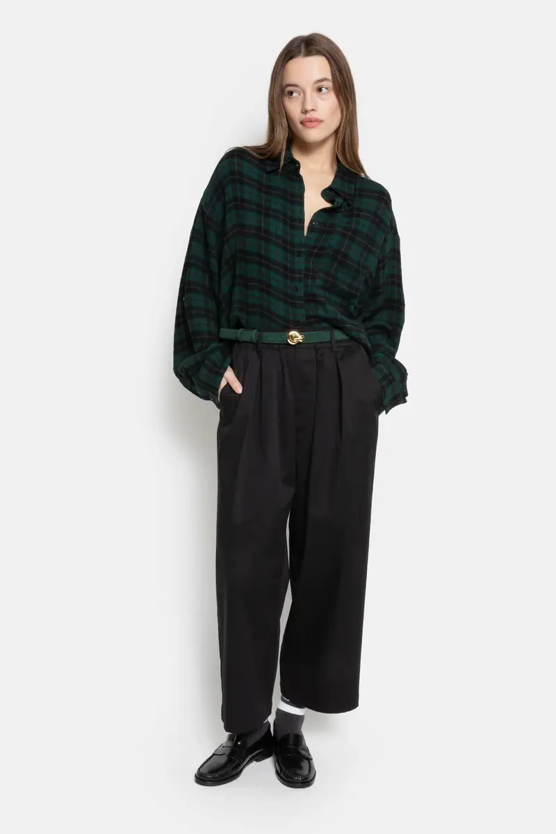 Âme antwerp kick pleated pants black