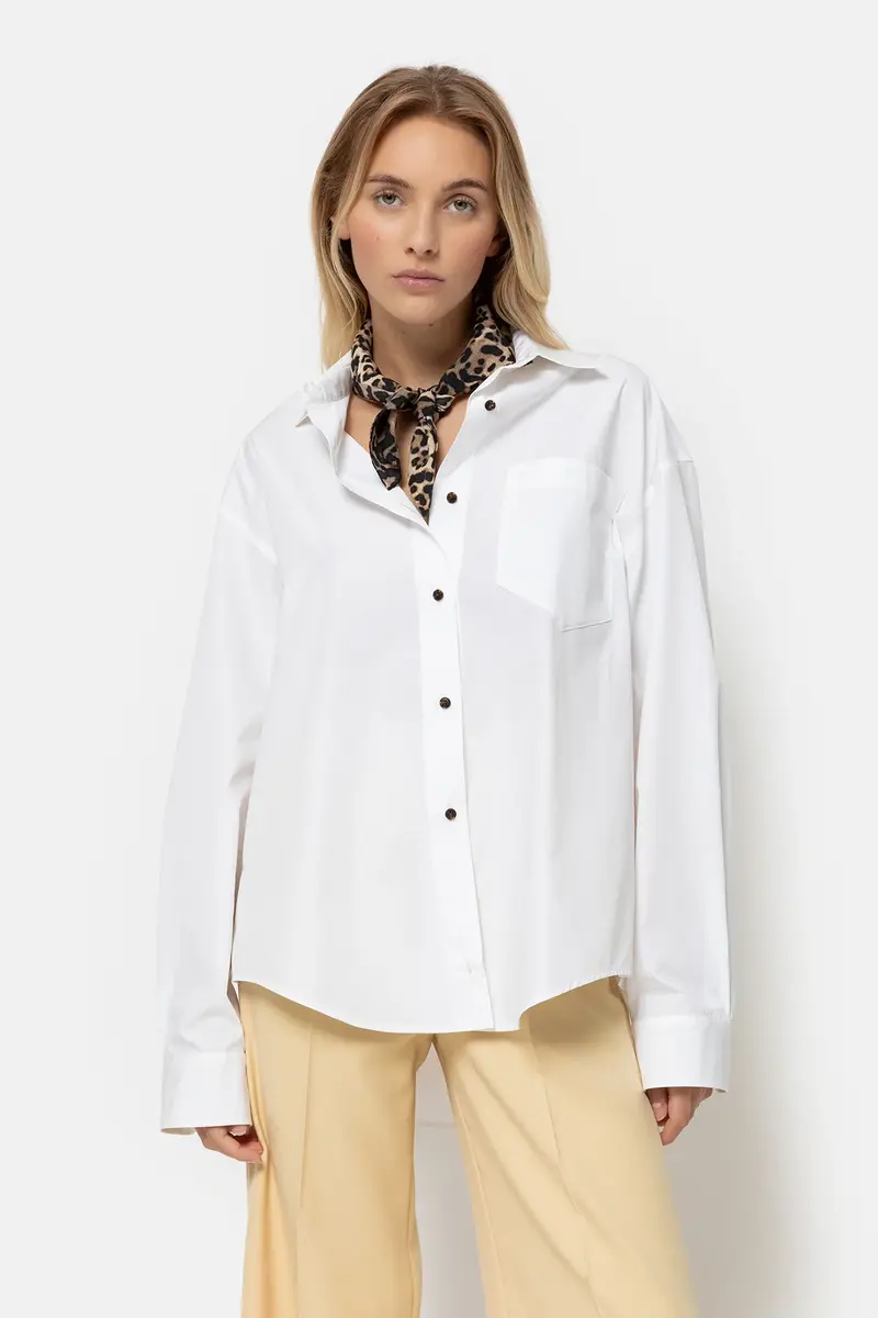 Âme antwerp larakter white poplin shirt
