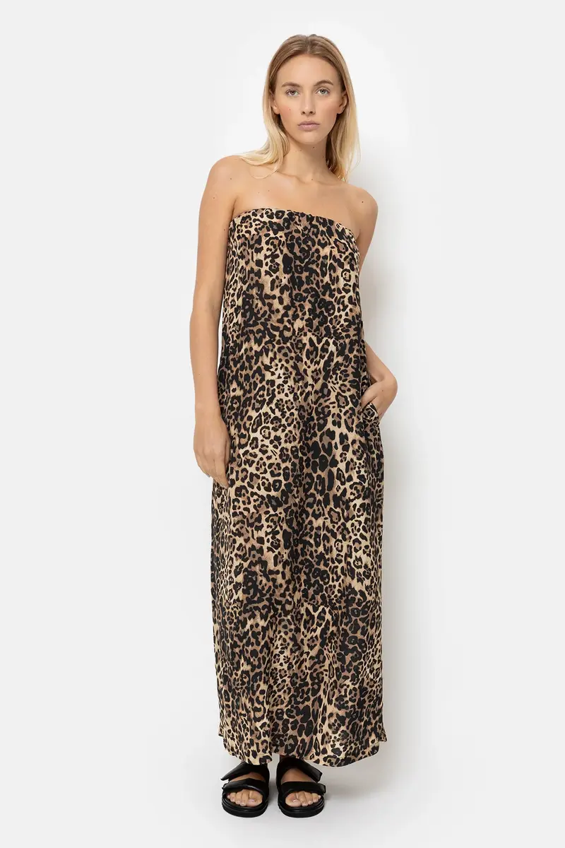 Âme antwerp louise off the shoulder leopard dress