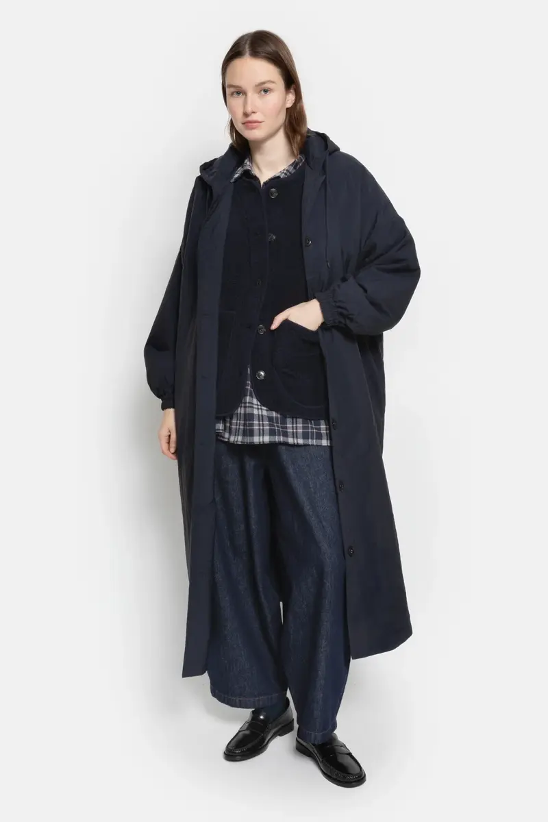 Âme antwerp morgan navy long coat