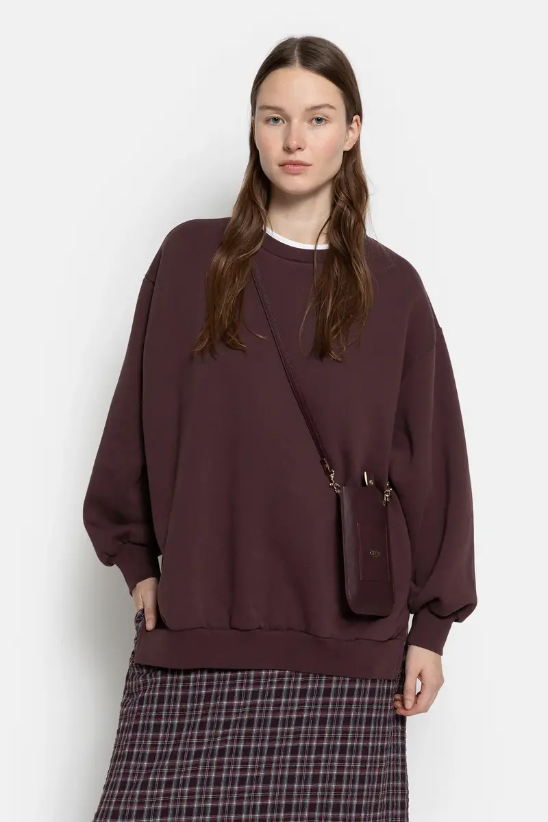 Âme antwerp ulla oversized sweatshirt aubergine