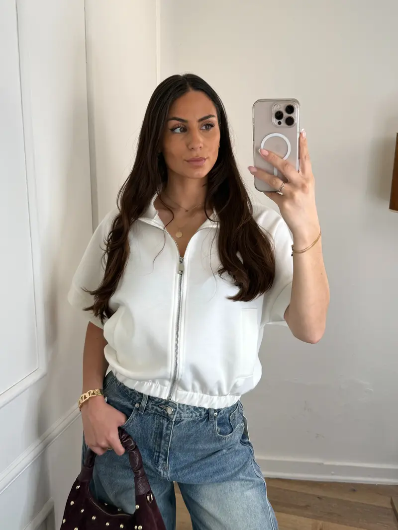 Amelia vest white