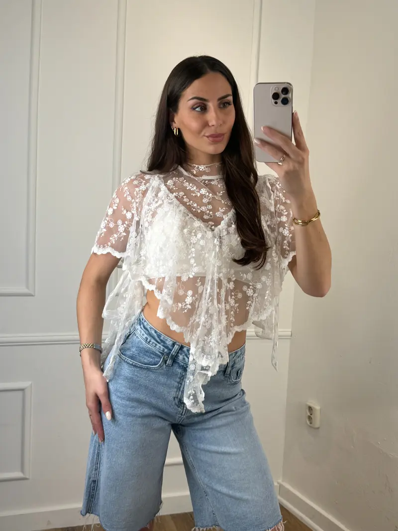 Amélie Lace Top - Wit