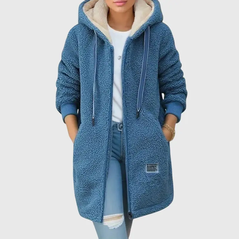 Amelie | Lange Winterjacke für Damen mit Kapuze