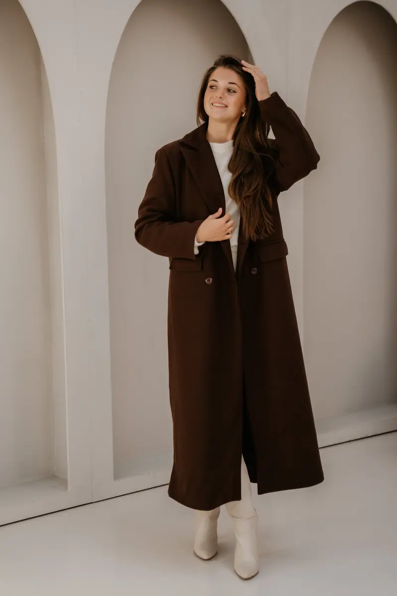 Amke brown maxi coat