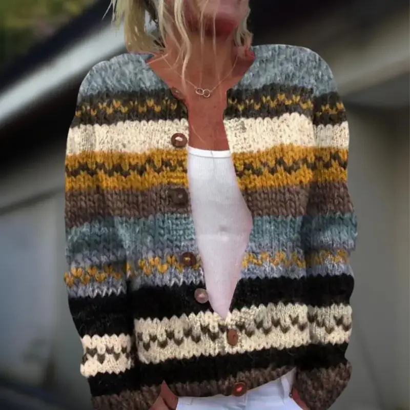 Anja™ Knitted Cardigan with Print
