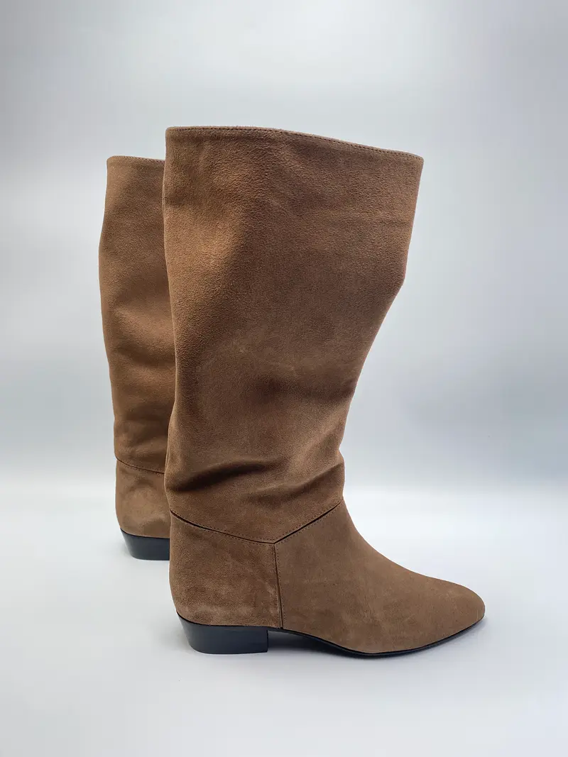 Anonymous Copenhagen Jasmina 20 calf suede & sleek leaf dark taupe