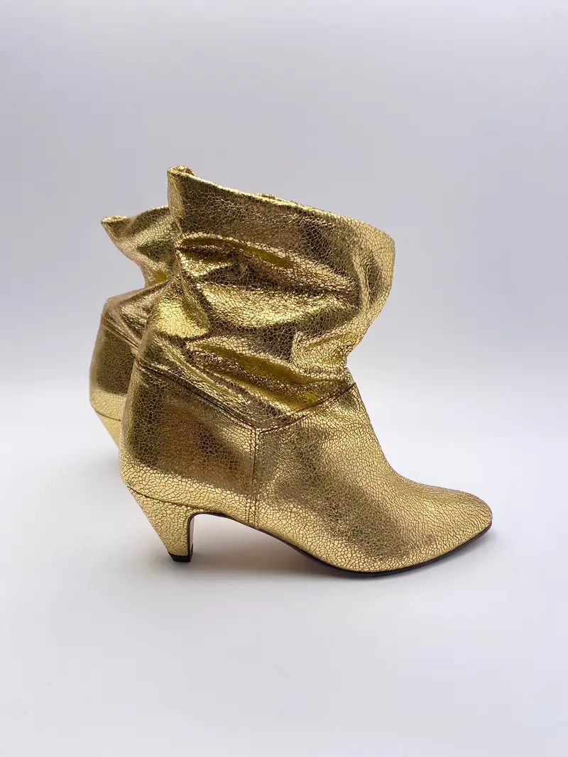 Anonymous Jassi 50 Stiletto crackle metallic gold