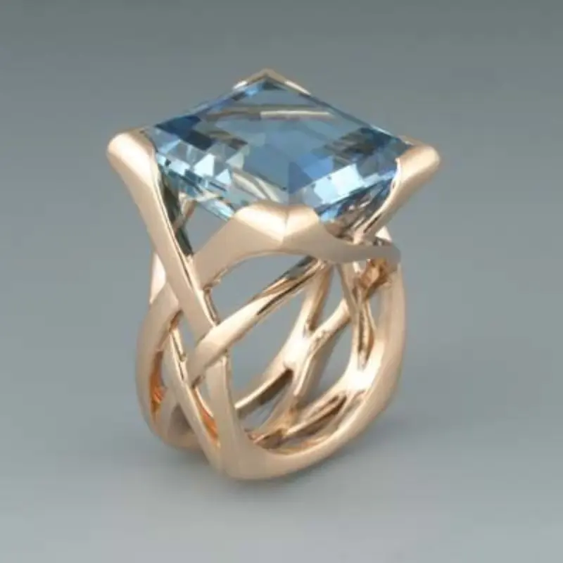Aqua Stone Statement Ring