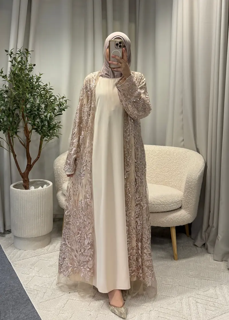 ASMAE ABAYA BEIGE