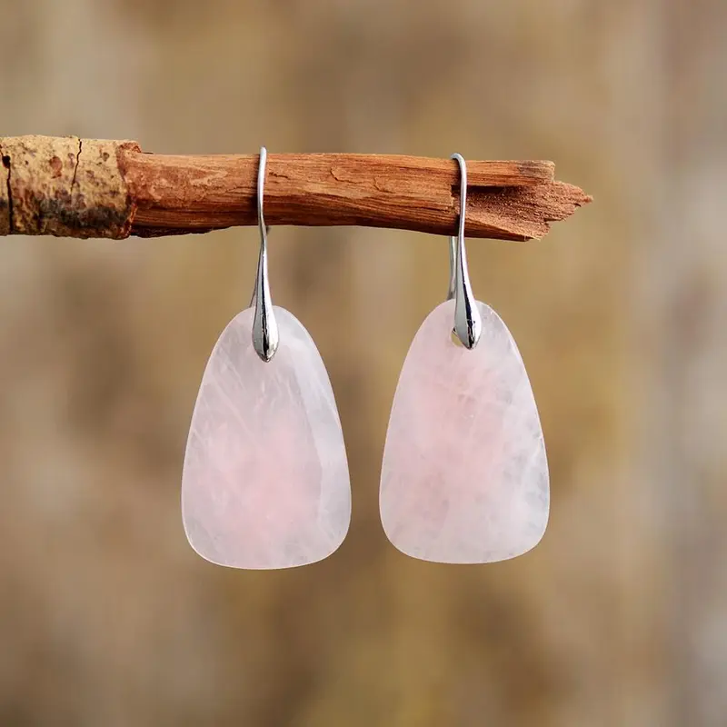 Aura Rosenquarz Schutzohrringe | Shop Nory