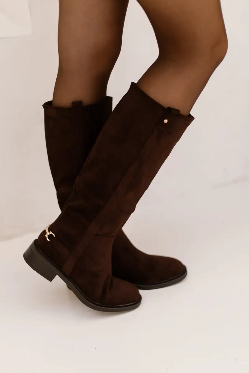 Austin Buckle Boots Darkbrown