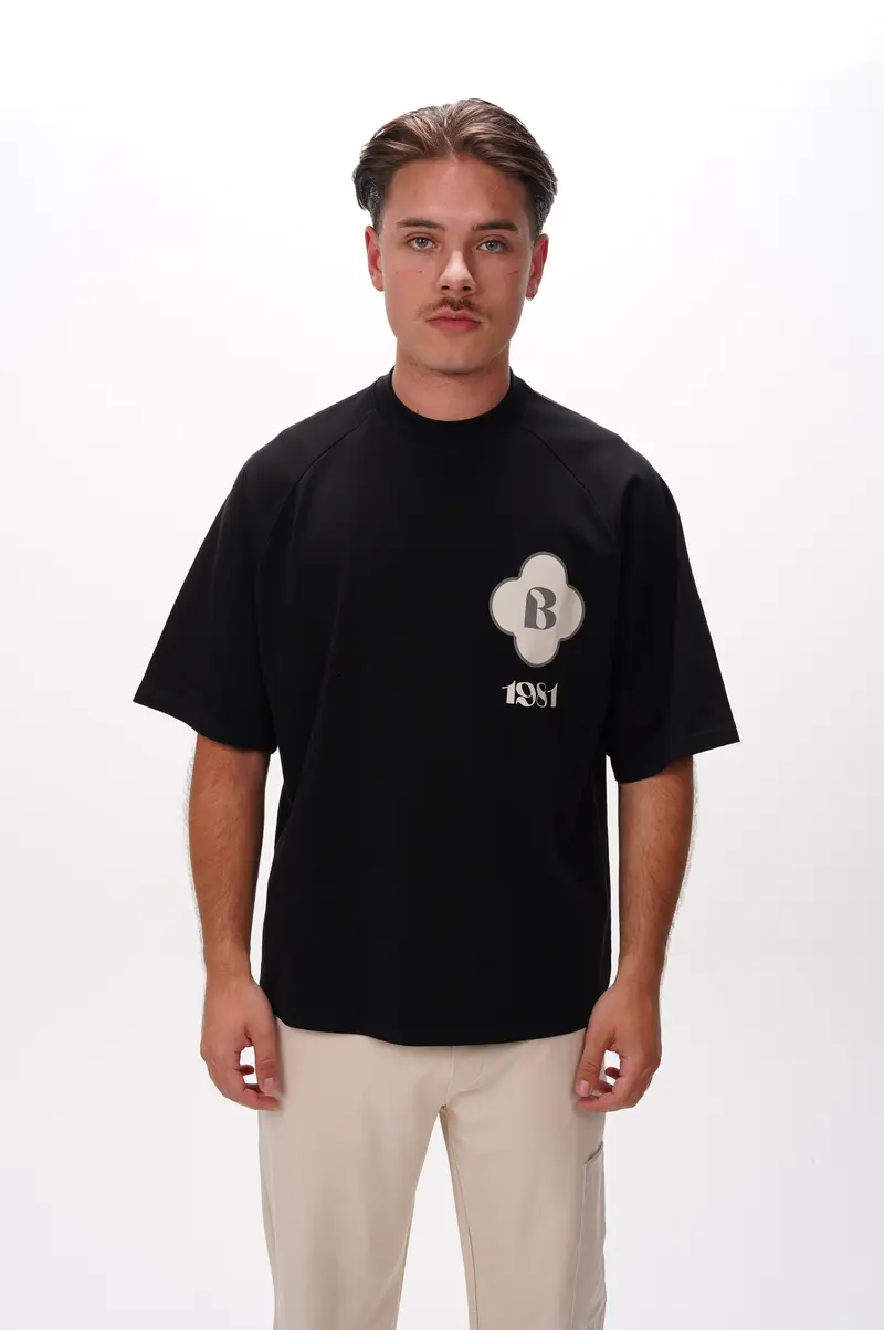 BAD BEHAVIOUR T Shirt Klaver t-shirt black/beige