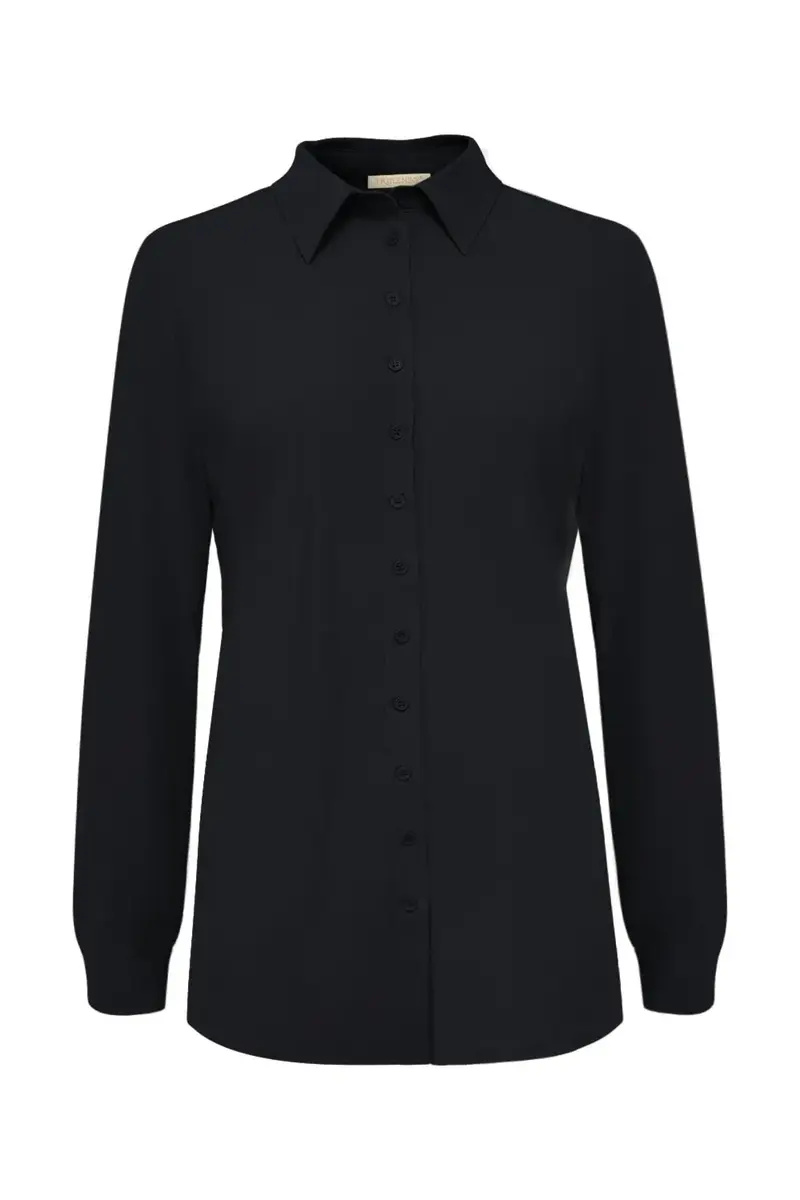 Basic blouse lange mouw
