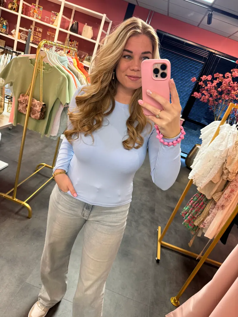 Basic top by Swan - blauw