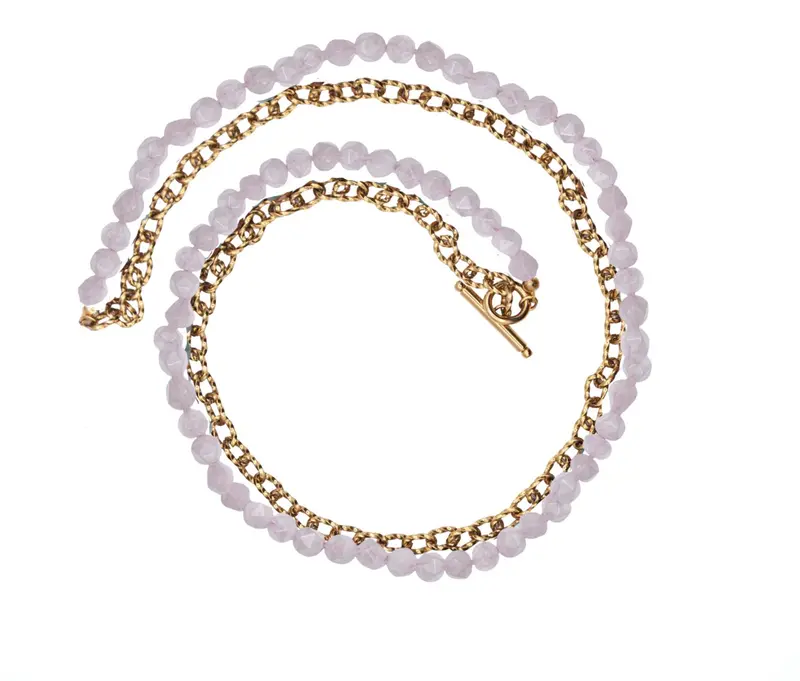 Bauer Basics ketting rozenkwarts