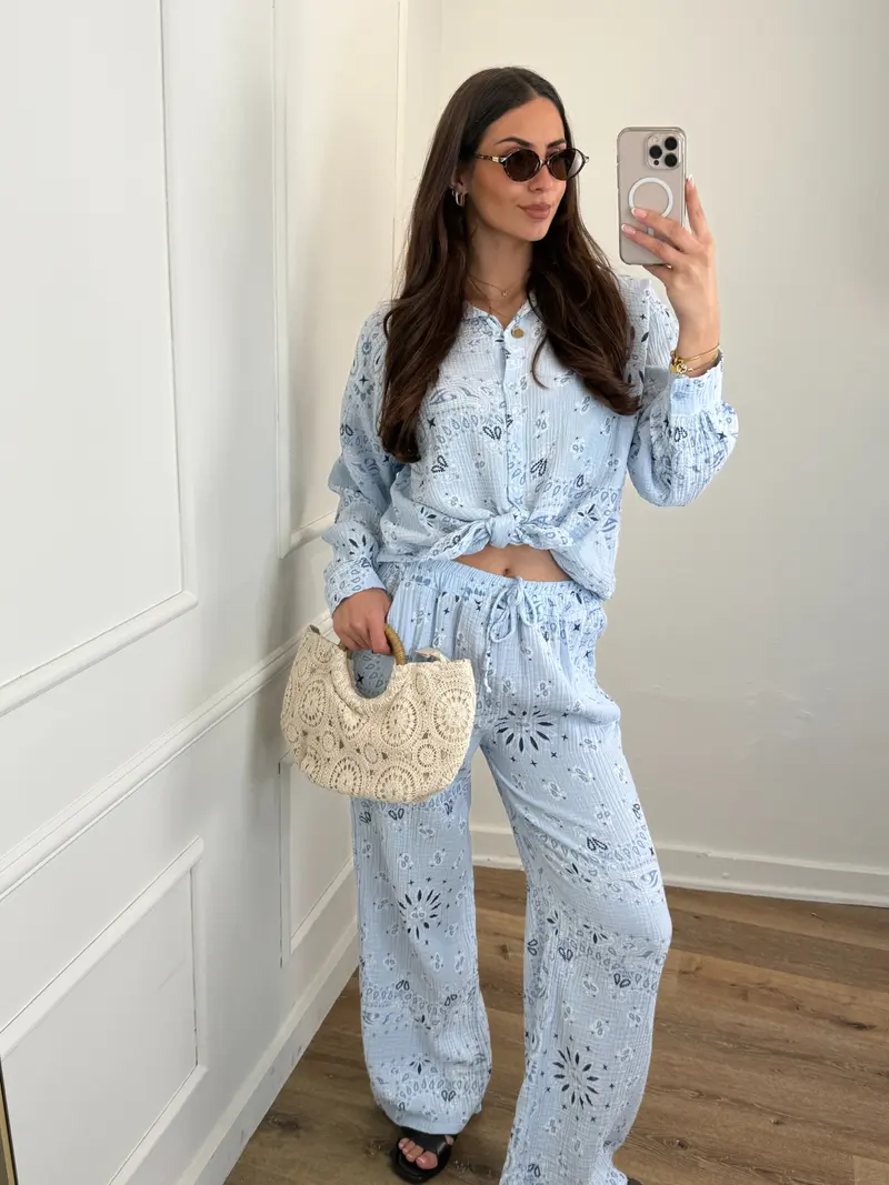 Beachy set blauw