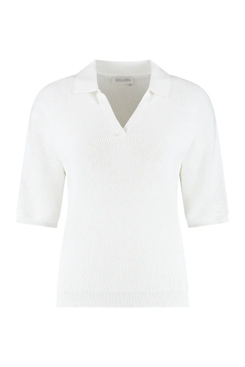 Belluna Kai trui met polokraag off white