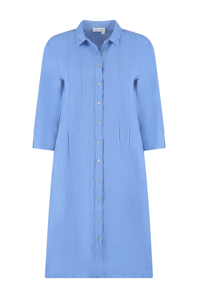 Belluna Midi linnenjurk azul