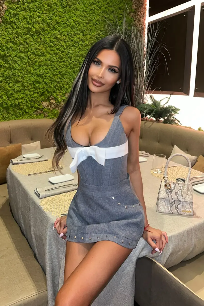 Besim Corset Bow Skirt Set