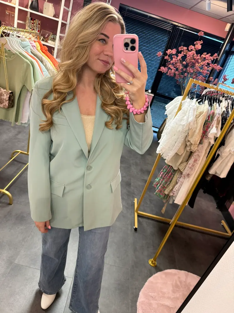Blazer mint groen maat L