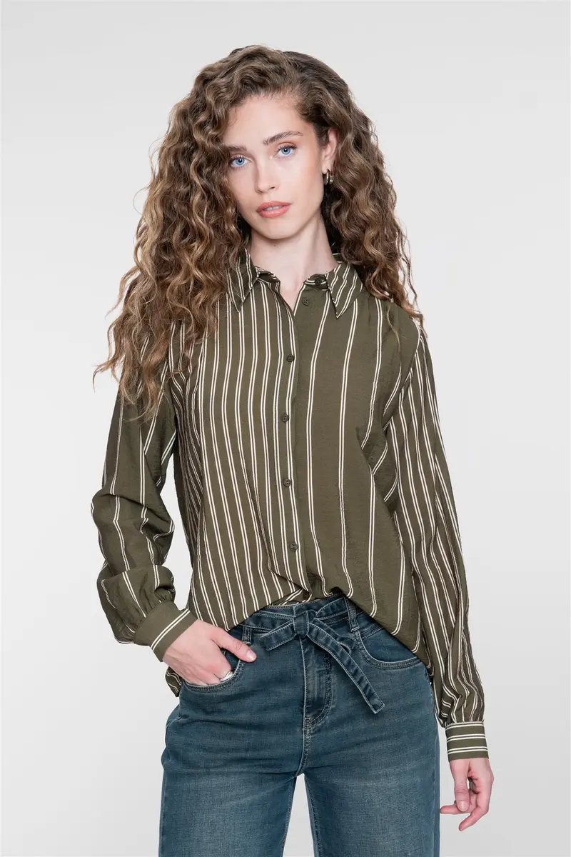 Blouse met Streepdessin