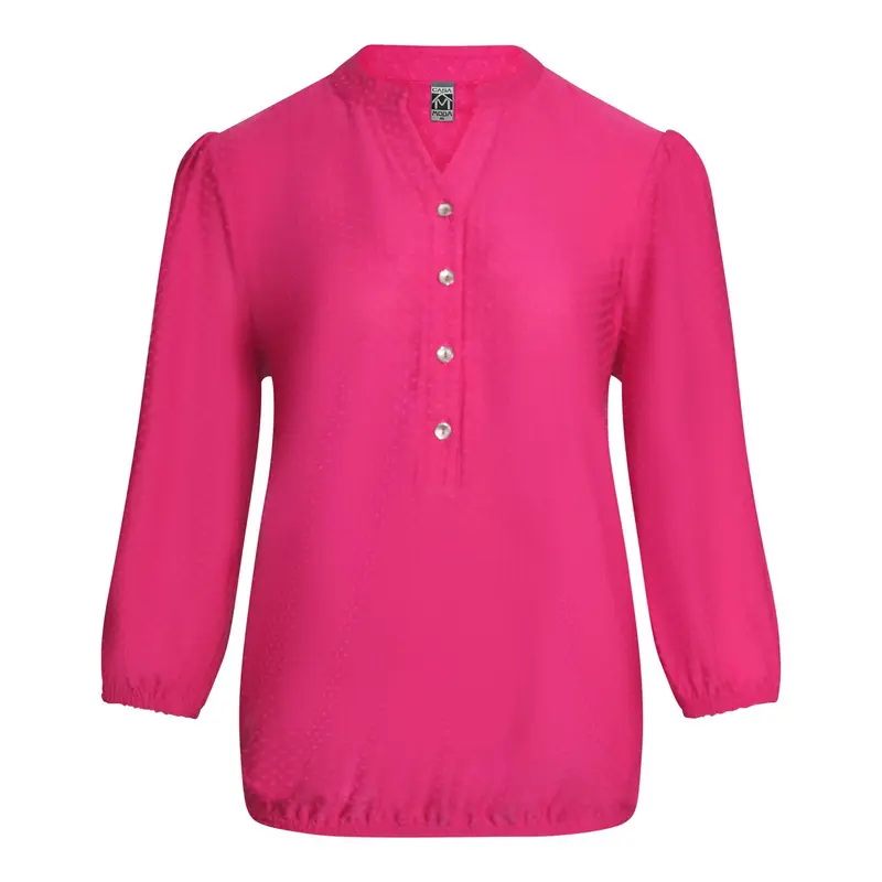 Blouson Fuchsia Met Structuurbolletjes