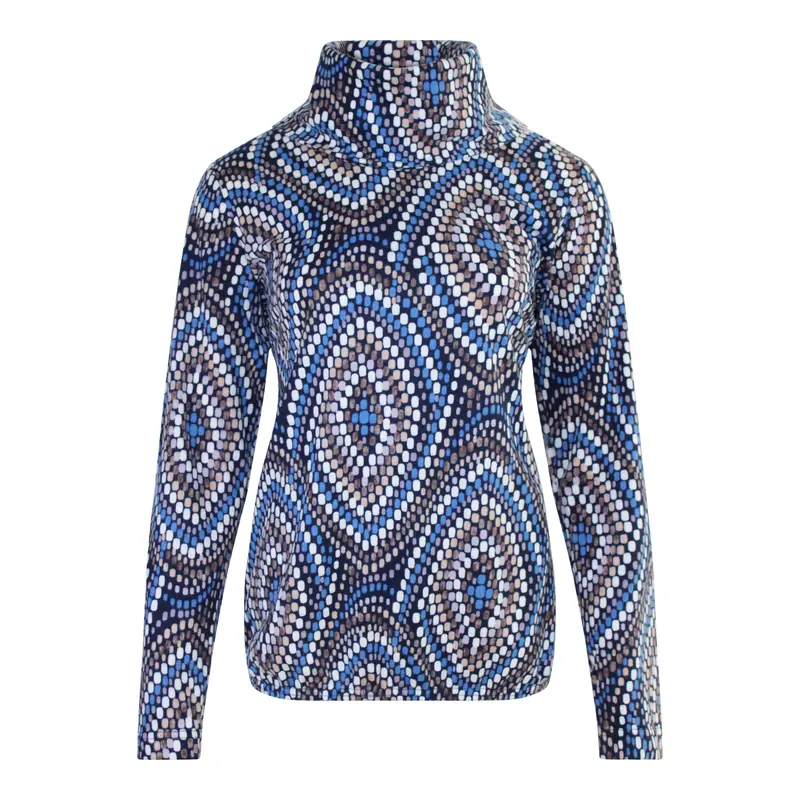 Blouson Grafische Mozaïekprint Blauw