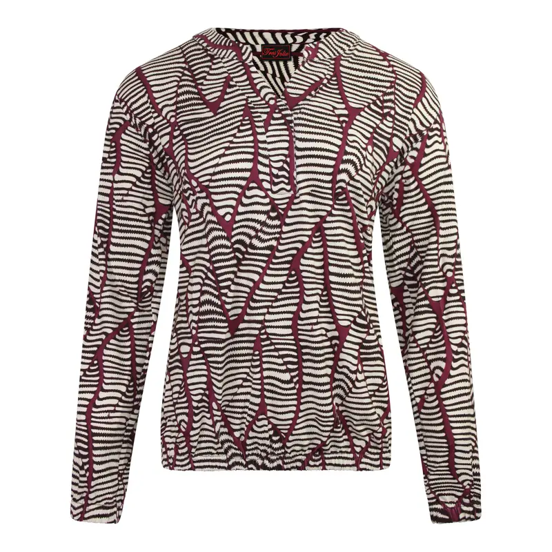 Blouson Grafische Zebraprint Brique Red