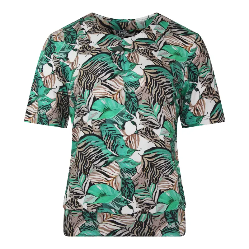 Blouson Groen Zand Botanische Print