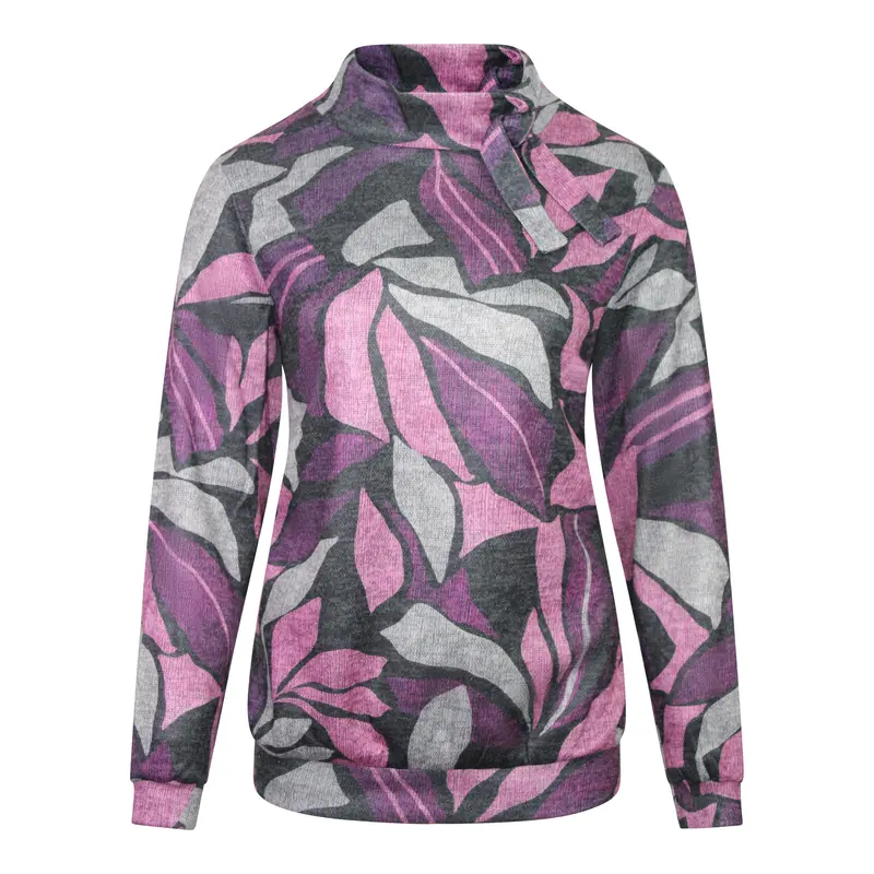 Blouson Met Bladmotief en Strikdetail