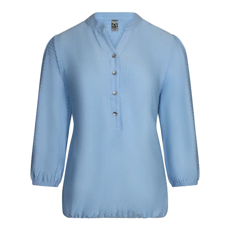 Blouson Poederblauw Met Structuurbolletjes