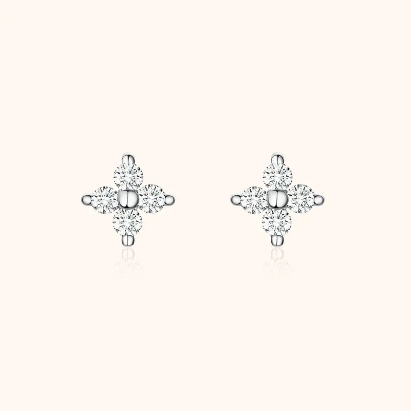 Blumenförmige Zirkonia-Ohrringe – Elise | Shop Nory