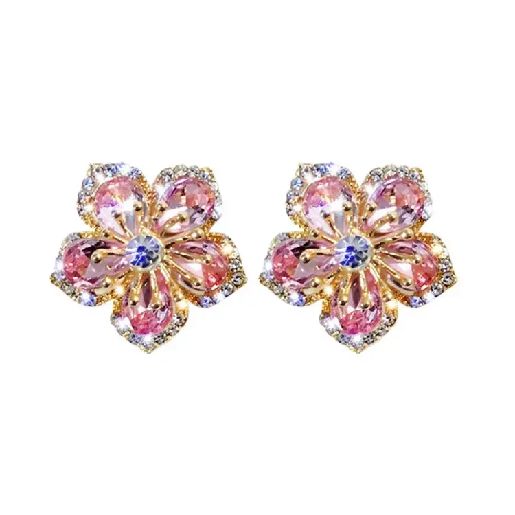 Blumenförmige Zirkonia-Ohrringe – Flora | Shop Nory