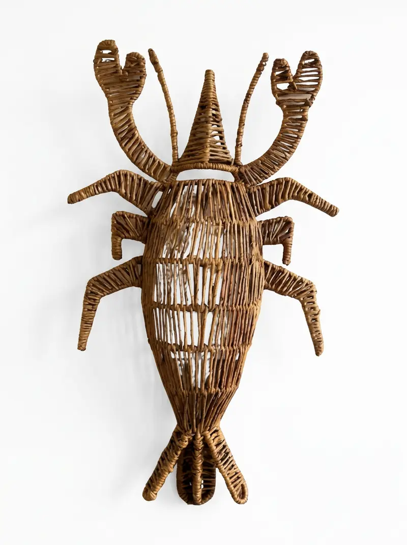 Bohemian Kreeft Wanddecoratie van Waterhyacint - Ibiza Style